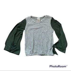 Lily Bleu crop knit top.